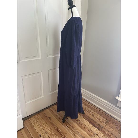 Anne Klein Women's V Neck Empire Seam Maxi Dress With Flounce Size 14 NWT - Picture 2 of 7